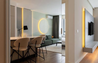 Alquiler de un apartamento completamente nuevo de dos habitaciones en un complejo residencial premium, 55 m², Belgrado, Belgrade Waterfront, Serbia